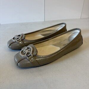 MICHAEL KORS FULTON Green LEATHER MK LOGO MOCCASIN LOAFERS Women's Shoes 7.5 M